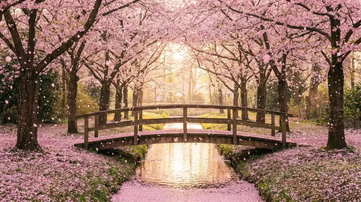 樱花桥畔 - 超兽武装之绝世超兽 唯美风景